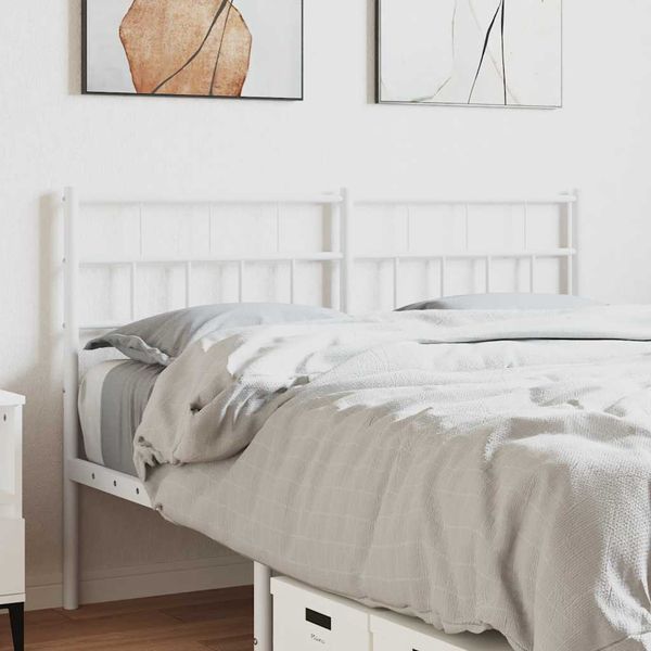 vidaXL Kovové náhradné čelo postele biele 120 cm