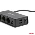 Predlžovacia zásuvka s nabíjačkou 3xUSB-A USB-C QC 3.0 PD 3.0. 148W AMiO-04836