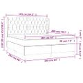vidaXL Posteľný rám boxspring s matracom sivohned 160x200 cm látka