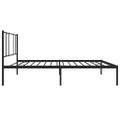 vidaXL Kovový rám postele s čelom čierny 107x203 cm