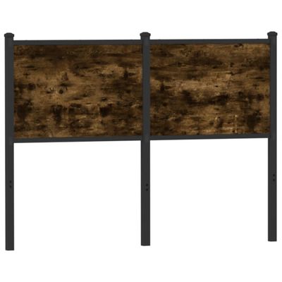 vidaXL Náhradné čelo postele, tmavý dub 120 cm, kompozitné drevo a oceľ