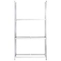 vidaXL 3-posch. stojany na pneumatiky 4ks strieborné 110x40x200cm oceľ