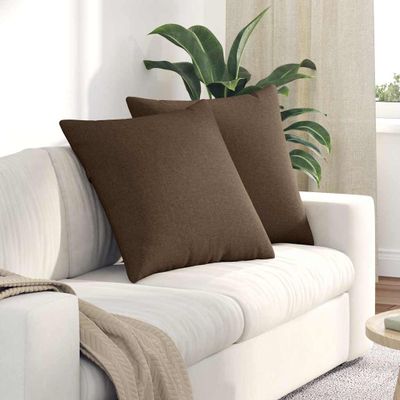 vidaXL Vankúše na pohovku 2 pcs Hnedá 60 x 60 cm látka
