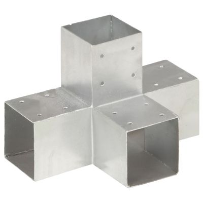 vidaXL Trámová spojka v tvare X 91x91 mm pozinkovaný kov