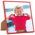 vidaXL Fotorámiky na stenu alebo stôl 10 ks červené 20x20 cm MDF