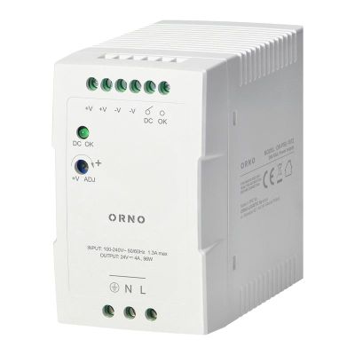 ORNO OR-PSU-1672 Priemyselný zdroj spínaný 24V DC 4A 96W na DIN lištu