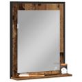 vidaXL Zrkadlo Staré drevo 50 x 12 x 60 cm Sklo a inžinierske drevo