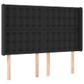 vidaXL Čelo postele s LED čierne 147x16x118/128 cm umelá koža
