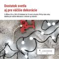 LED vianočná cherry reťaz–guličky,20 m,vonkajšia aj vnútorná,st. biela,programy,čas