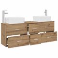 vidaXL Set kabinetov do kúpeľne 3 ks Dub artisan 53 x 34,5 x 63 cm
