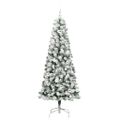 vidaXL Umelý Sklápací Vianočný Stromček 300 LED Zelená a biela 180 cm