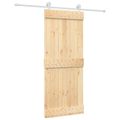vidaXL Posuvné dvere Prírodná a biela 85 x 210 cm