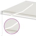 vidaXL Ručne zaťahovacia markíza s LED 300x250 cm krémová