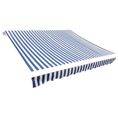 vidaXL Náhradná látka na markízu, modro-biela, 450x300 cm, polyester