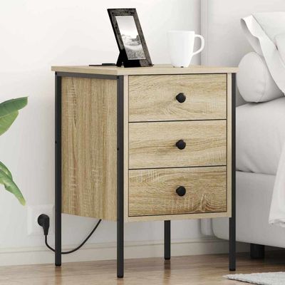 vidaXL Nočný stolík Sonoma dub 42 x 41 x 61 cm Kompozitné drevo