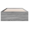 vidaXL Posteľný rám sivý dub sonoma 75x190 cm kompozitné drevo