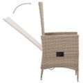 vidaXL 5-dielna záhradná jedálenská súprava béžová