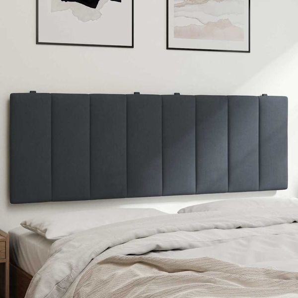 vidaXL Vankúš na čelo postele Hanko tmavosivý 120 cm zamat