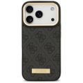 Puzdro Guess 4G Logo Plate MagSafe pre iPhone 17 Pro čierne