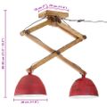vidaXL Závesná lampa 25 W šmuhovaná červená 29x18x85 cm E27