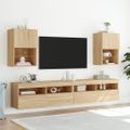 vidaXL TV skrinky s LED svetlami 2 ks dub sonoma 40,5x30x60 cm