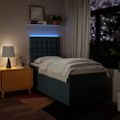 vidaXL Posteľný rám boxsping s matracom modrý 80x200 cm látka
