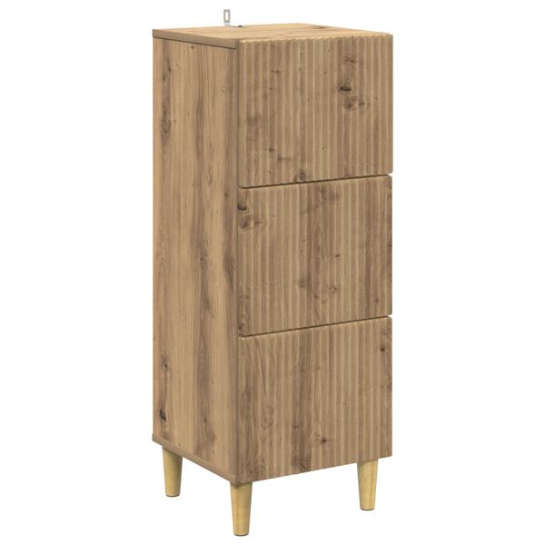 vidaXL Zásuvkový kabinet Dub artisan 33 x 34,5 x 90 cm