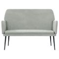 vidaXL Lavička bledosivá 108x79x79 cm zamat