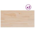 vidaXL Stolové dosky 2 ks 60x30x1,7 cm obdĺžnikové masívna borovica
