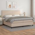 vidaXL Boxspring posteľ s matracom kapučínová 200x200 cm umelá koža