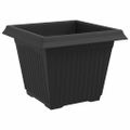 vidaXL Kvetináče 24 ks Čierna Plast
