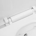 vidaXL Závesné bezokrajové WC s funkciou bidetu biele keramické