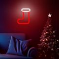 Neonová LED VIANONNÁ PONOŽKA biela červená FLNE23 Forever Light