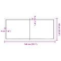 vidaXL Stolová doska 140x60x(2-4) cm neošetrený dubový masív