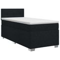 vidaXL Posteľ boxspring s matracom Čierna 90 x 190 cm Látka