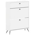 vidaXL Skriňa na topánky BREDA 78 x 24 x 103 cm Kompozitné drevo Biela