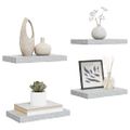 vidaXL Plávajúce nástenné police 4 ks betónovo-sivé 40x23,5x3,8 cm MDF