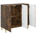 vidaXL Servírovacia skriňa Dymový dub 89 x 34,5 x 80 cm