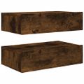 vidaXL TV skrinky s LED svetlami 2 ks dymový dub 60x35x15,5 cm