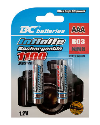 Nabíjacia mikrotužková AAA/R03 1100 NiMH batéria BC Batteries 1,2V / 2ks BLISTR