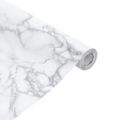 vidaXL Nálepky na nábytok samolepiace mramorové biele 90x500 cm PVC