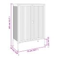 vidaXL Komoda čierna 75x35x105 cm sklo a oceľ