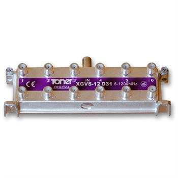 Anténny rozbočovač Toner XGVS-12D31 1/12, 13 dB, DOCSIS 3.1 Anténní rozbočovač Toner XGVS-12D31 1/12, 13 dB, DOCSIS 3.1