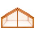 vidaXL Skleník hnedá 114x80x50 cm jedľové drevo