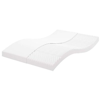 vidaXL Penový matrac biely 140x220 cm 7 zón tvrdosť 20 ILD