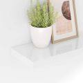 vidaXL Plávajúce nástenné police 4 ks, lesklé biele 50x23,5x3,8 cm, MDF