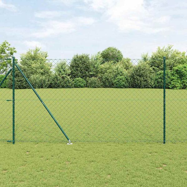 vidaXL Zváraný drôtový plot s hrotmi 10 x 1,6 m PVC potiahnutá oceľ