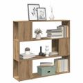 vidaXL skrinka na knihy/izbový prepážka Artisan Dub 100x24x94 cm