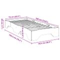 VidaXL Rám postele Bez matraca Stohovateľné 75x190 cm Masívne drevo