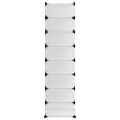 vidaXL Stojan na topánky priehľadný 93x36,5x140 cm PP